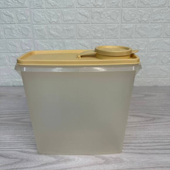 Vtg Tupperware Store N Pour Cereal Keeper Flip Top Medium 469-A w/ Lid 471-10 - Picture 5 of 9